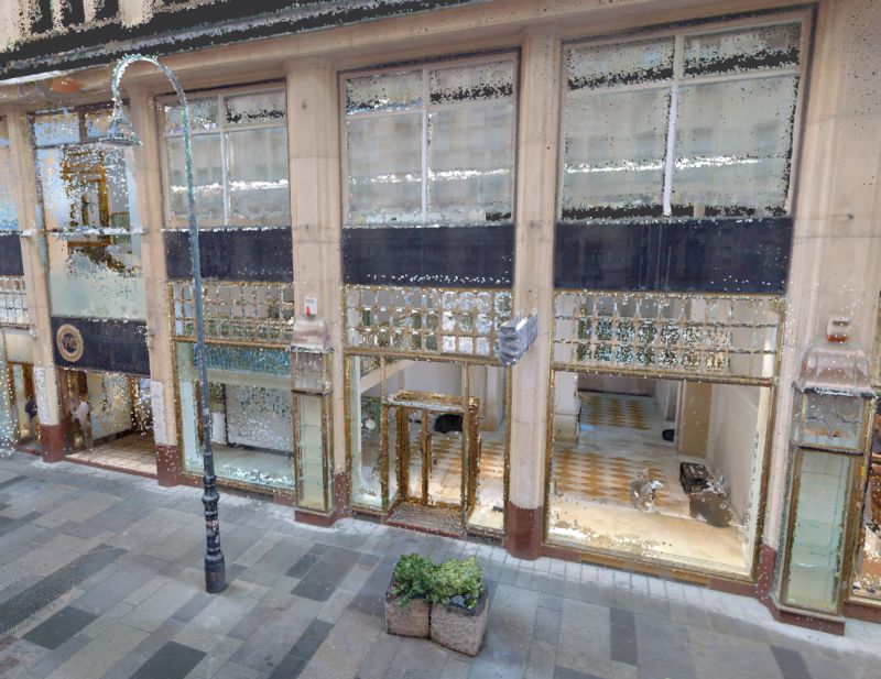 Point cloud view of the Vienna storefront and passage